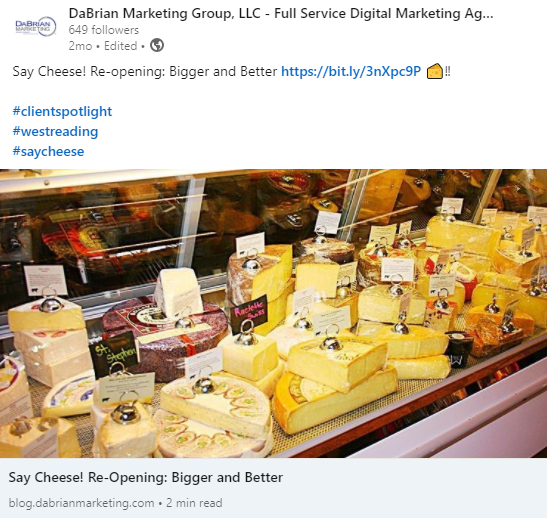 Client spotlight through blog