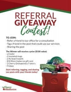 Cherry Orthodontics - Referal Giveaway flyer