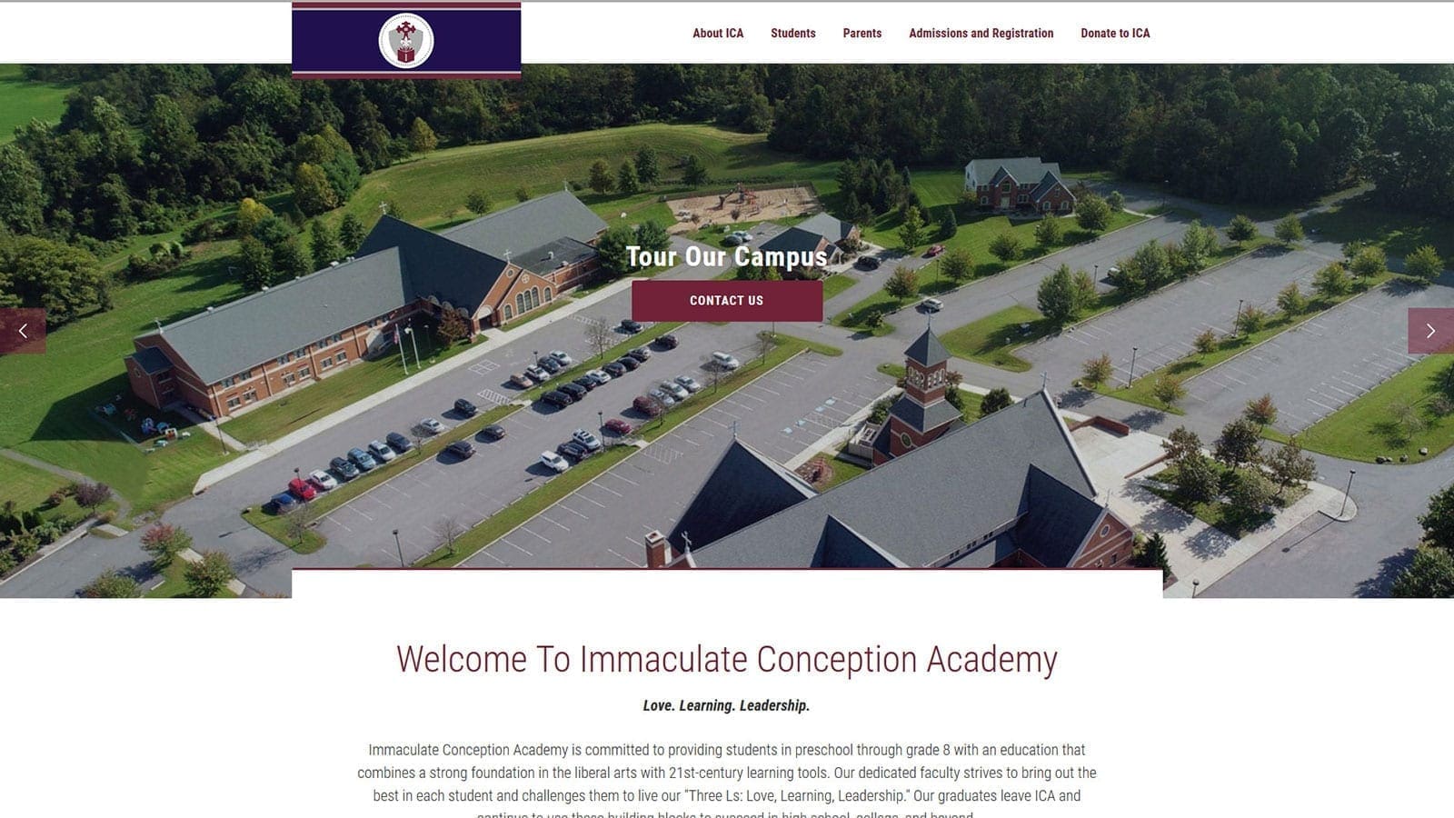 Immaculate Conception Academy Website